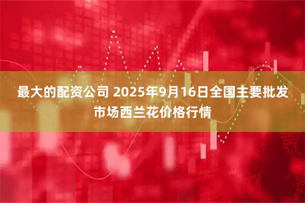 最大的配资公司 2025年9月16日全国主要批发市场西兰花价格行情